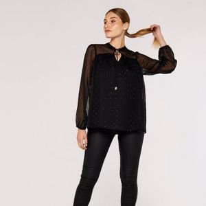 Apricot Dobby Tassel Top Size Medium